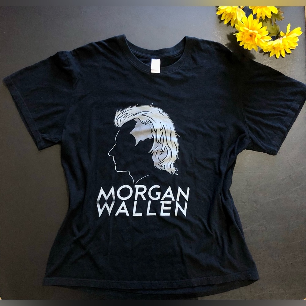 Morgan Wallen black white t-shirt XL